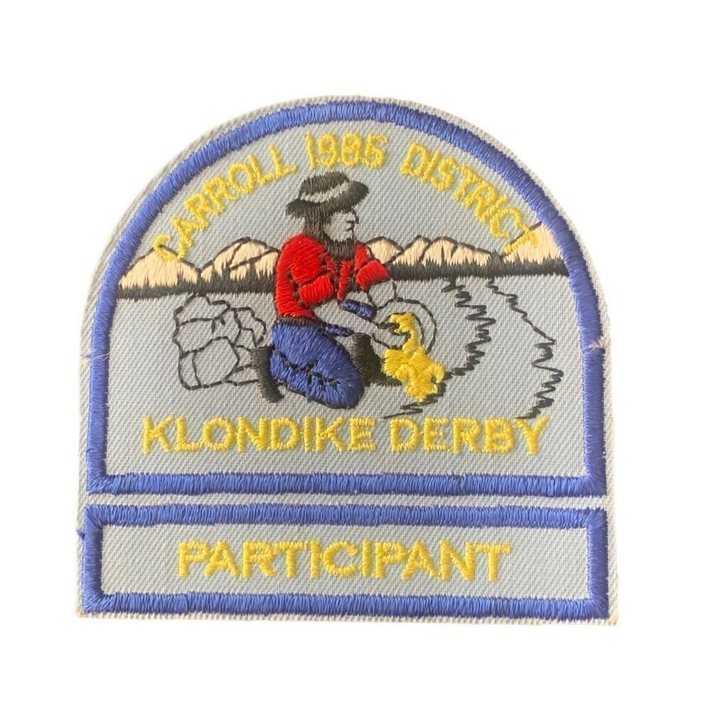 Vintage Boy Scouts Scout Carroll Dist Klondike Derby 1985 Participant Patch BSA
